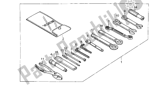 Tutte le parti per il Utensili del Honda CBR 1000F 1998