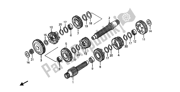 Todas las partes para Transmisión de Honda ST 1100 1992