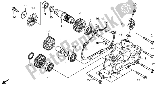 All parts for the Reduction Gear of the Honda TRX 700 XX 2011