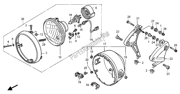 Todas las partes para Faro (eu) de Honda CB 1100 SF 2001