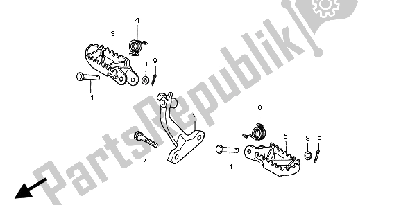 Tutte le parti per il Passo del Honda XR 400R 1999