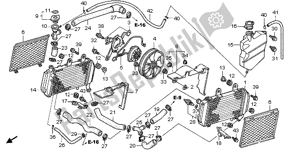 Tutte le parti per il Termosifone del Honda VFR 800A 2006