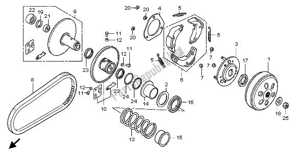 Wszystkie części do Nap? Dzana Twarz Honda FES 150 2007