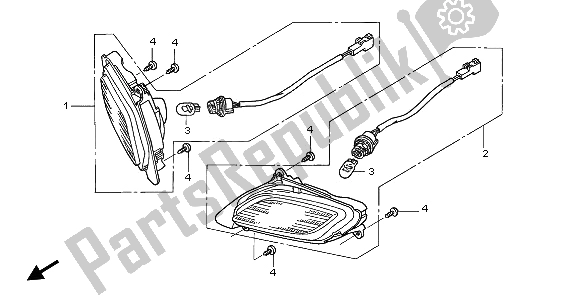 Tutte le parti per il Winker del Honda ST 1300 2002