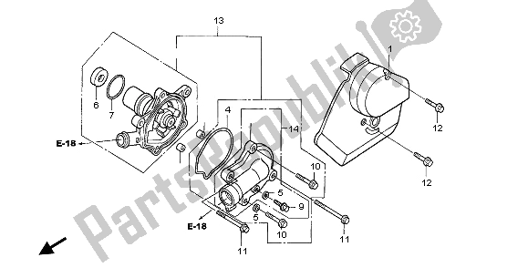 Todas as partes de Bomba De água do Honda NT 650V 2003