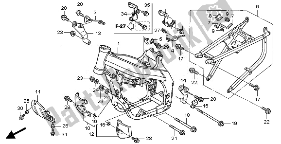 Tutte le parti per il Corpo Del Telaio del Honda CRF 450X 2008