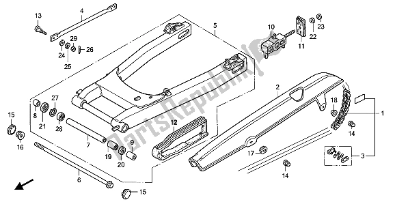 Todas las partes para Basculante de Honda CB 750 1992