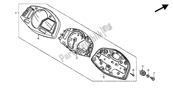 All parts for the Meter (mph) of the Honda CBR 600 RA 2011