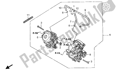 All parts for the Carburetor of the Honda NT 650V 2003