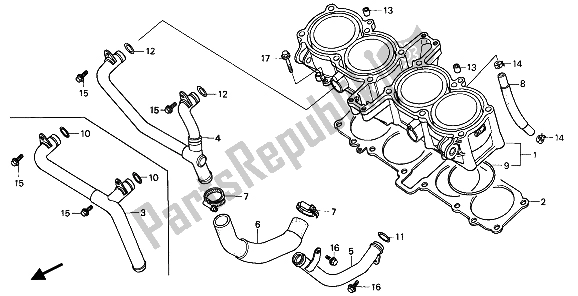 Wszystkie części do Cylinder Honda CBR 1000F 1987