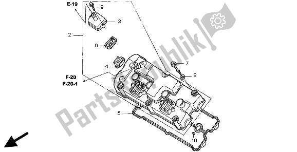 Todas las partes para Cubierta De Tapa De Cilindro de Honda CBR 1100 XX 1999