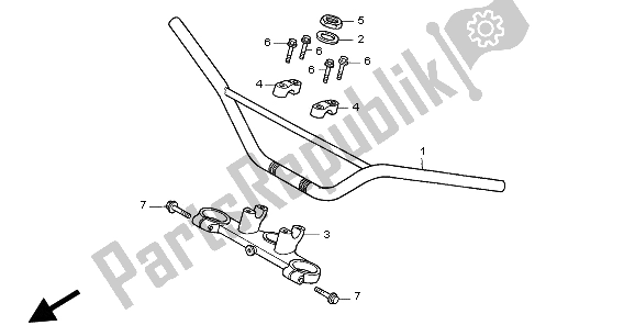 Tutte le parti per il Gestire Il Tubo del Honda CR 85 RB LW 2003