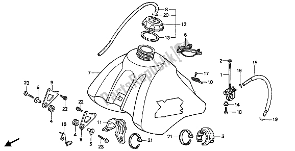 Todas las partes para Depósito De Combustible de Honda XR 250R 1990