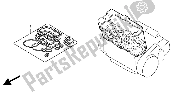 Alle onderdelen voor de Eop-1 Pakkingset A van de Honda CBR 1100 XX 2000