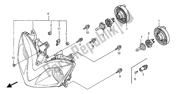 Tutte le parti per il Faro (uk) del Honda CBR 600 FS 2001