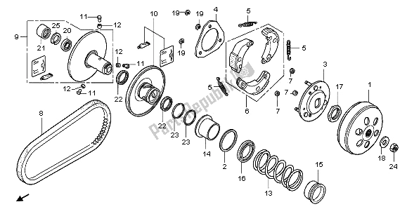 Tutte le parti per il Faccia Guidata del Honda NHX 110 WH 2013