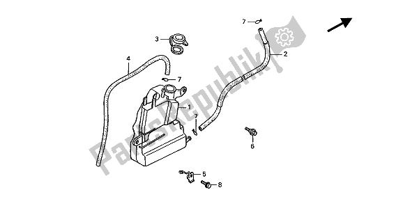 Toutes les pièces pour le Réservoir De Réserve du Honda ST 1100 1994