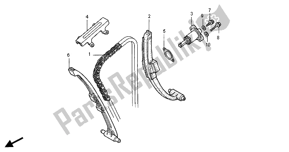 Wszystkie części do ? A? Cuch Krzywkowy I Napinacz Honda CB 500 2002