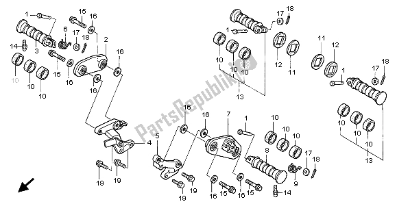 Tutte le parti per il Passo del Honda VT 750C2 1999