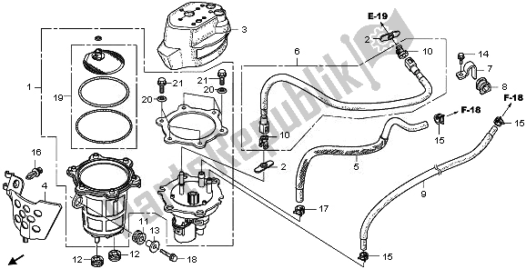 All parts for the Fuel Pump of the Honda TRX 700 XX 2011