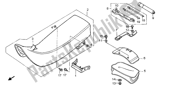 All parts for the Seat of the Honda XR 600R 1998