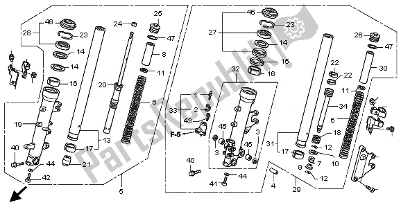 Todas las partes para Tenedor Frontal de Honda GL 1800 2010