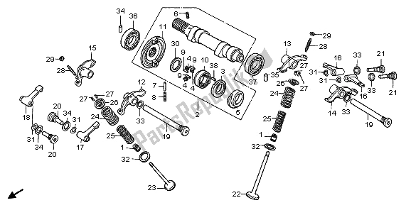 All parts for the Camshaft & Valve of the Honda FMX 650 2006