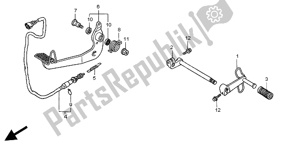 All parts for the Pedal of the Honda GL 1500C 1998