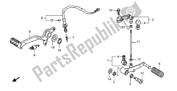 Tutte le parti per il Pedale del Honda CBF 1000F 2010
