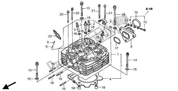 Todas las partes para Cabeza De Cilindro de Honda XR 250R 1997