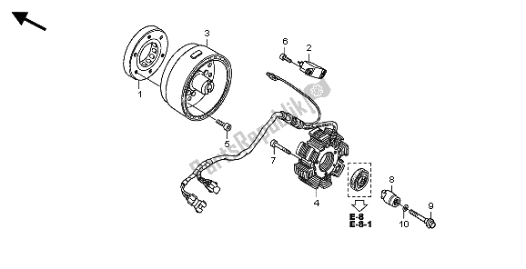 Todas las partes para Generador de Honda TRX 250 EX Sportrax 2007