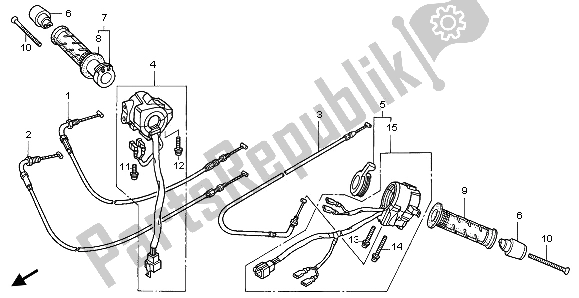 Tutte le parti per il Interruttore E Cavo del Honda CBR 1100 XX 1997
