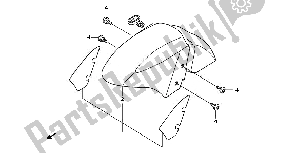 Todas las partes para Guardabarros Delantero de Honda PES 125 2010