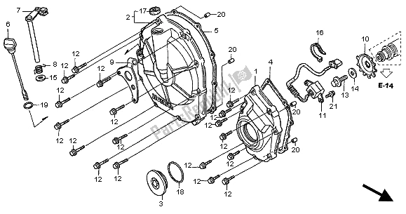 Wszystkie części do Pokrywa Sprz? G? A Honda CB 600F Hornet 2002