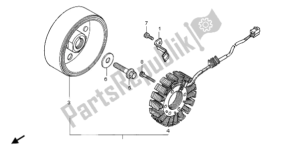 Wszystkie części do Generator Honda CBR 600F 1996