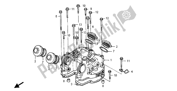 Todas las partes para Cubierta De Tapa De Cilindro de Honda NX 650 1999