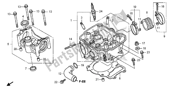 Tutte le parti per il Testata del Honda CRF 150R SW 2013