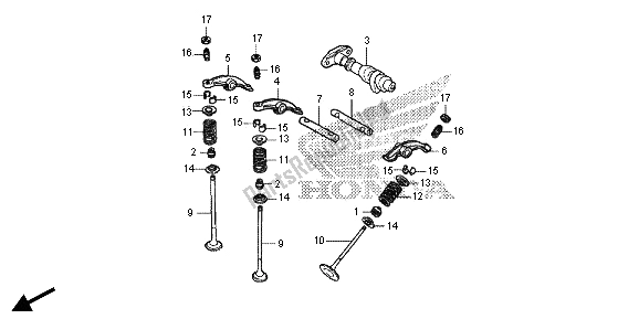 Tutte le parti per il Albero A Camme E Valvola (posteriore) del Honda VT 750C2S 2013