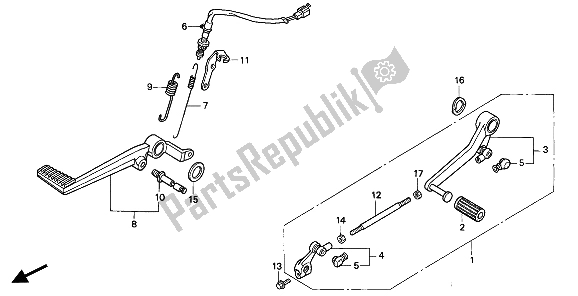 Tutte le parti per il Pedale del Honda CB 1000F 1994