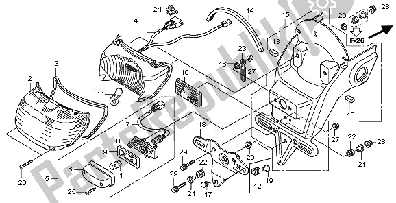 Todas las partes para Luz De La Cola de Honda VT 750C2B 2010