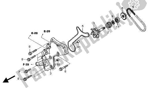 Toutes les pièces pour le Pompe à Eau du Honda ST 1300 2004