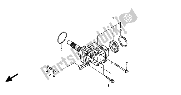 Todas las partes para Eje Transversal de Honda VTX 1800C 2004