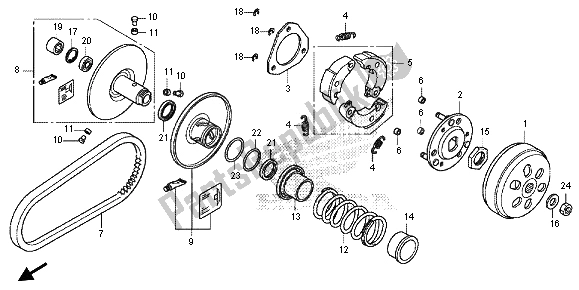 Tutte le parti per il Faccia Guidata del Honda SH 125A 2013