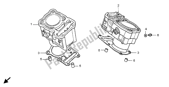 Toutes les pièces pour le Cylindre du Honda XRV 750 Africa Twin 1999