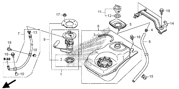 Toutes les pièces pour le Réservoir D'essence du Honda SH 300 2013