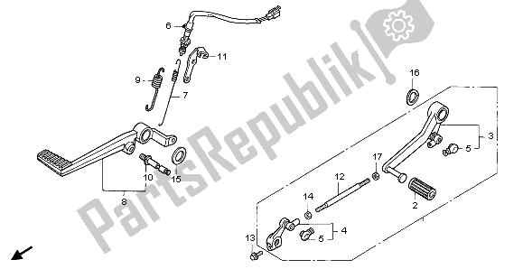 Tutte le parti per il Pedale del Honda CB 1000F 1996