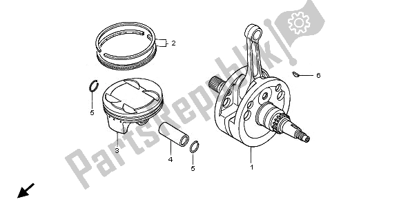 Tutte le parti per il Albero Motore E Pistone del Honda CRF 450X 2011