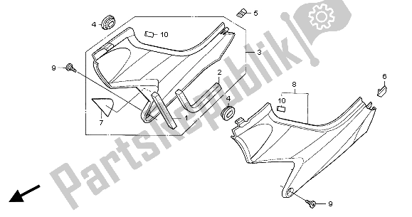 Wszystkie części do Boczna Ok? Adka Honda CB 600F Hornet 2004