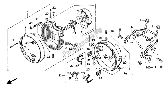 Todas las partes para Faro (eu) de Honda CBF 500 2008