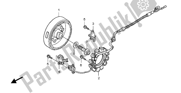 All parts for the Generator of the Honda TRX 400 EX 2007